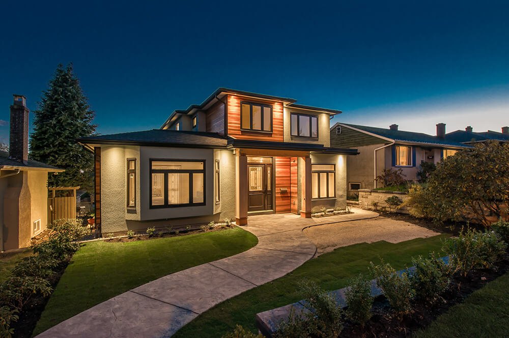 Luxury house night view